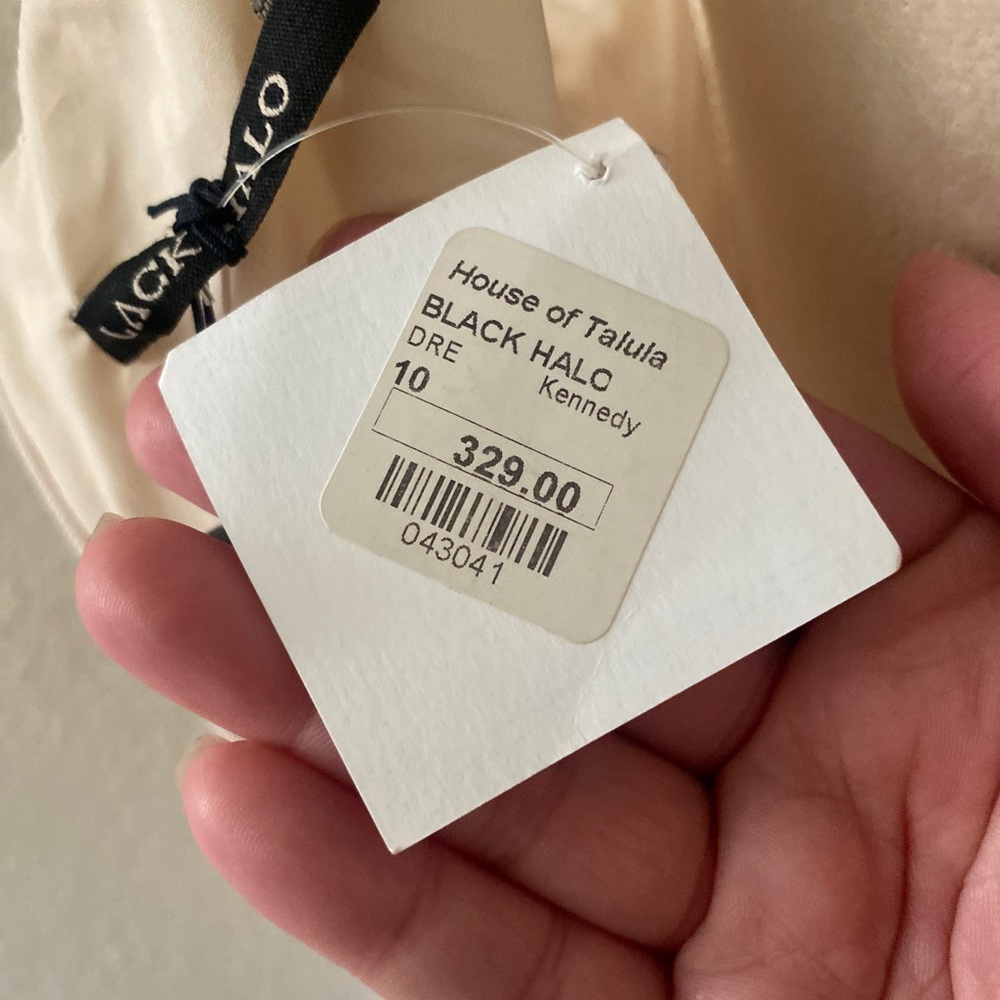 NWT Black Halo off white dress - Picture 11 of 12